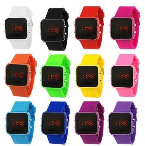 Relógio De Pulso Led Com Pulsera De Silicone
