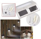Luminária Solar 2 Led Chão Escadas Parede