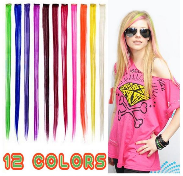 12 Mechas Coloridas Tic Tac - Sintético